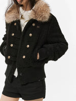 Detachable Faux Fur Bouclé Jacket