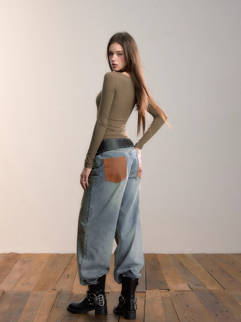 Halter Long-Sleeve Modal Top