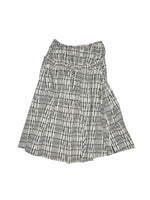Plaid Halter Neck Backless Tank Top & Midi Skirt Set