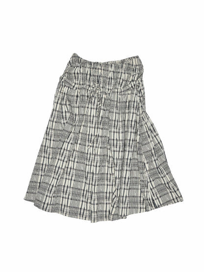 Plaid Halter Neck Backless Tank Top &amp; Midi Skirt Set