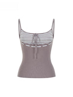 Striped Cardigan Cami Set