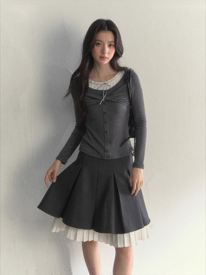 Bowknot Knit T-Shirt