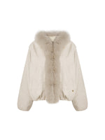Fox Fur Loose Cropped Thick Coat
