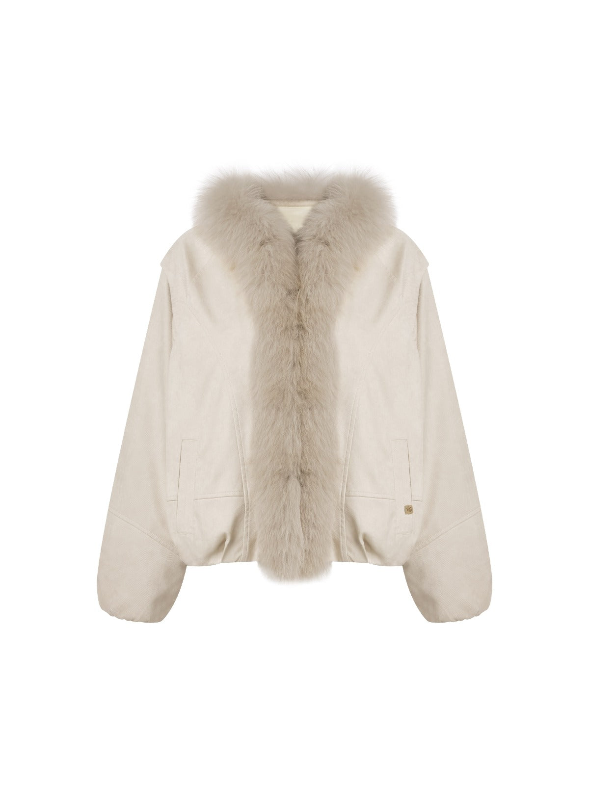 Fox Fur Loose Cropped Thick Coat