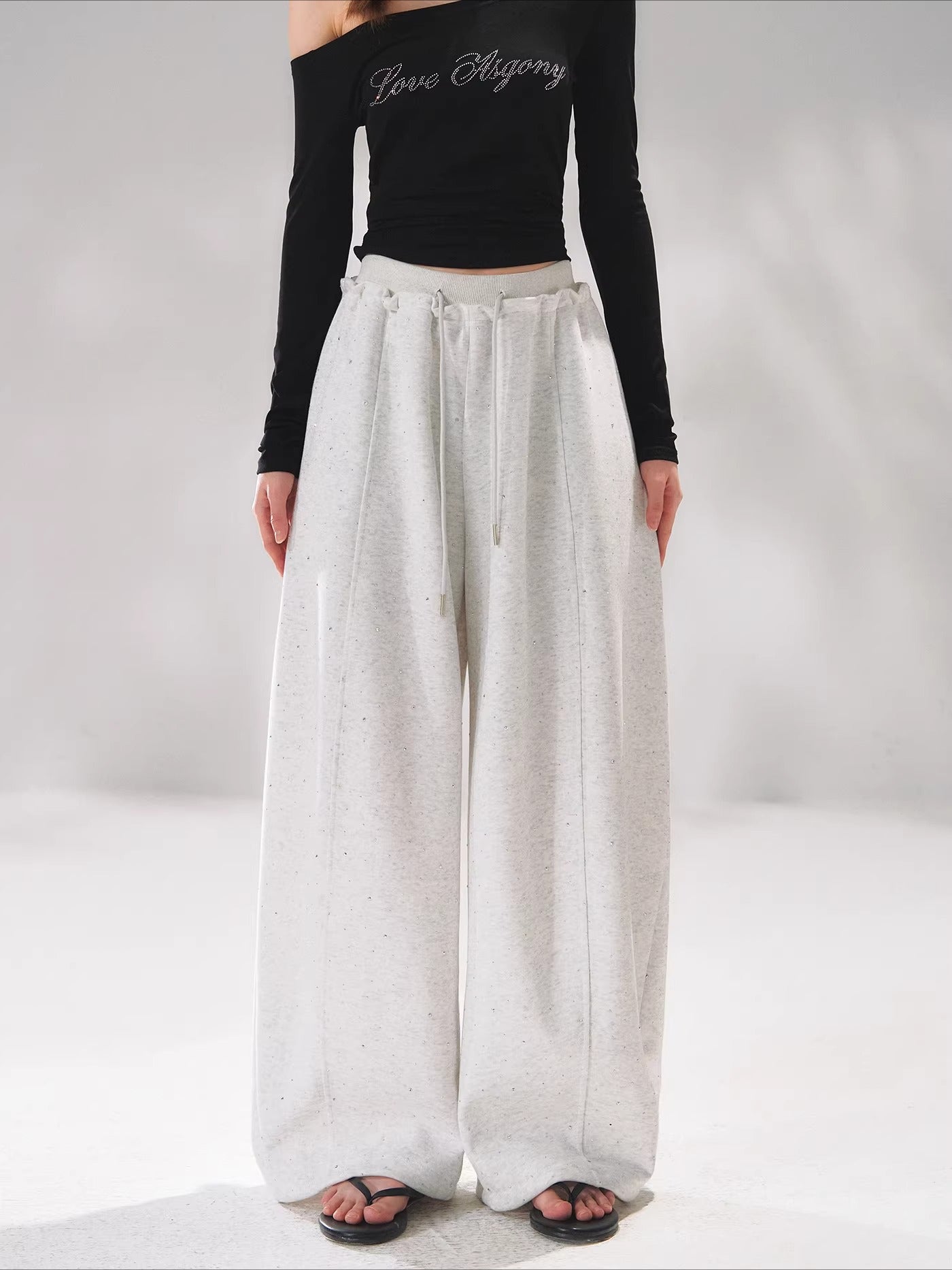 Crystal Drawstring Sweatpants