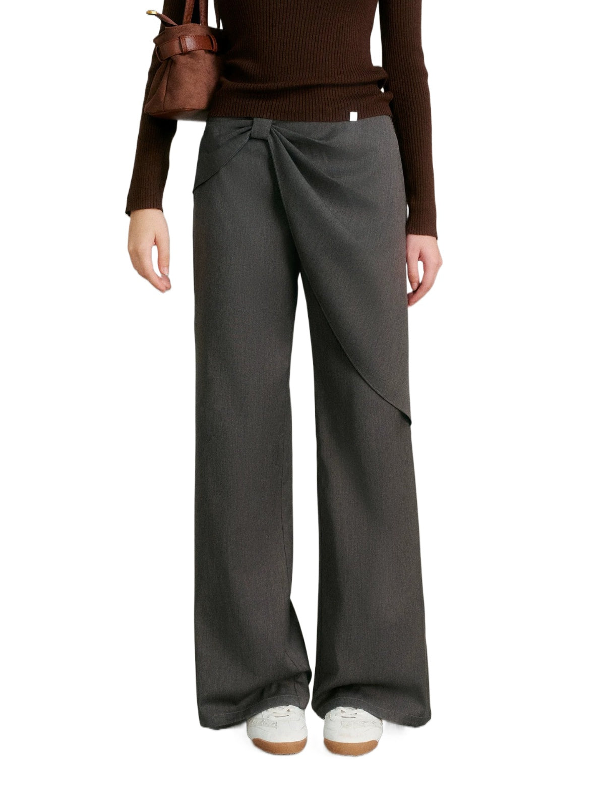 Bow Detail Straight Pants