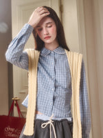 “Cloud” Natural Cotton Plaid Shirt