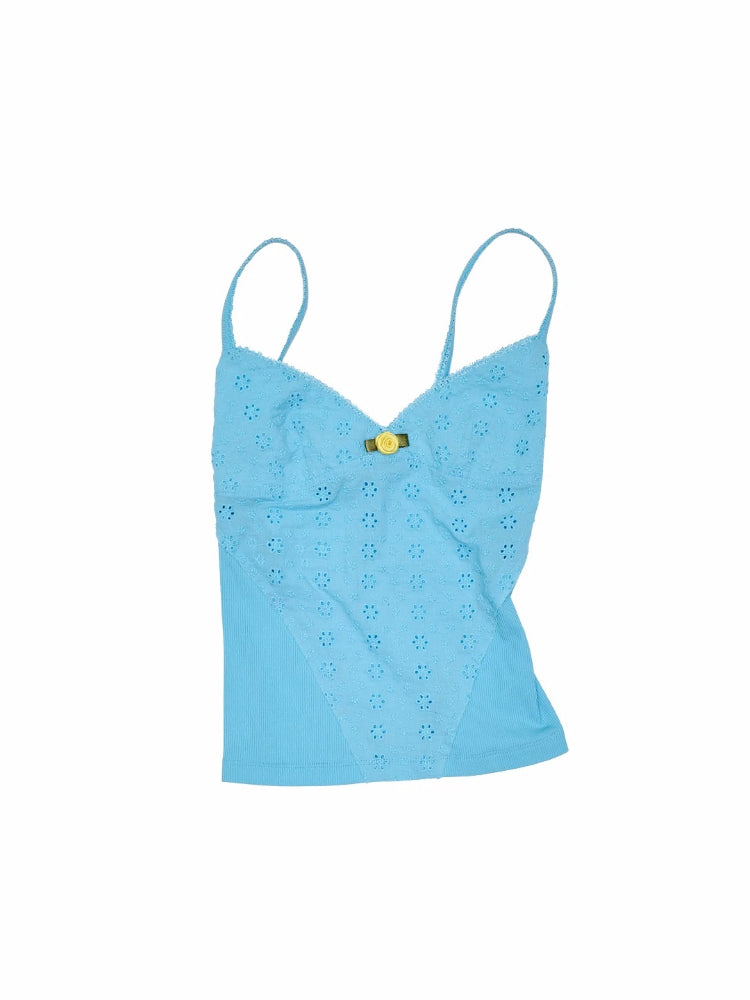 Rose Jacquard V-Neck Camisole