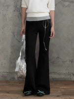 Contrast Flare Pants
