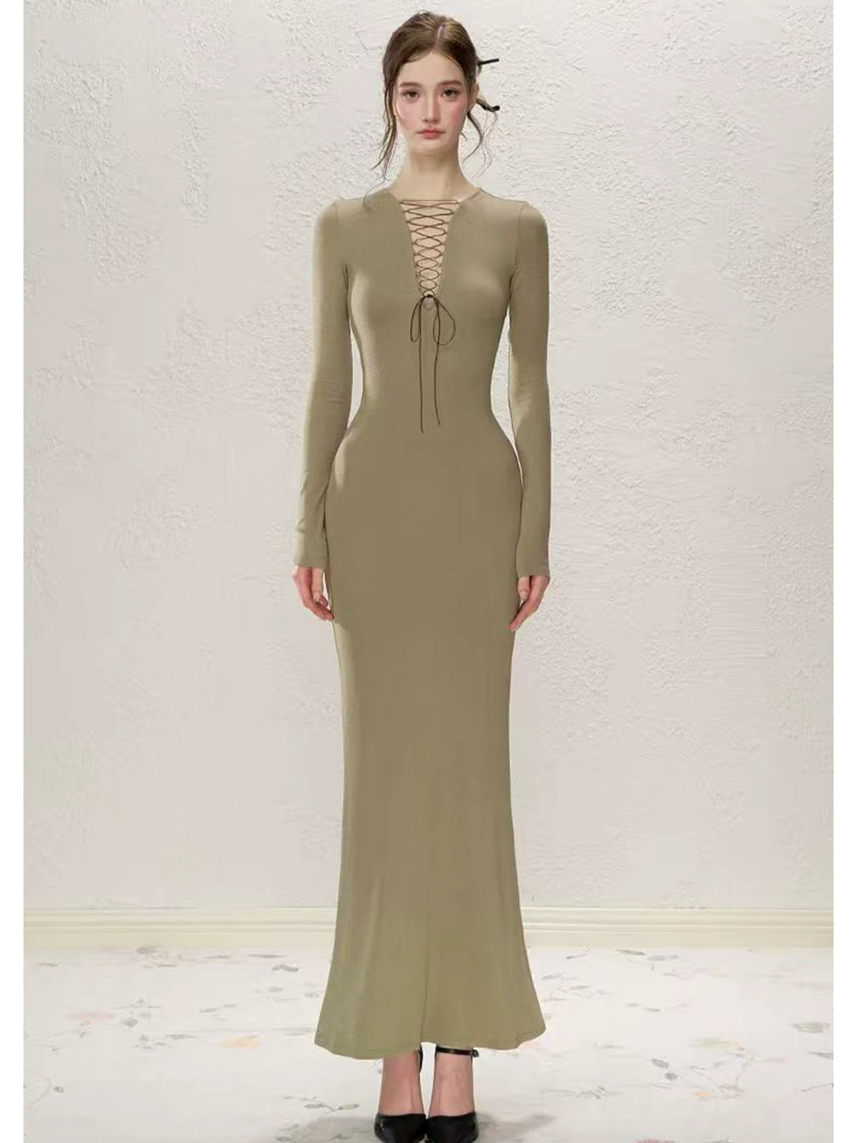 Lace-Up Mermaid Dress