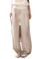 Khaki High Waist Wide Pants