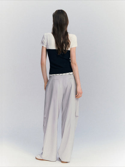 Polka Dot Straight Pants