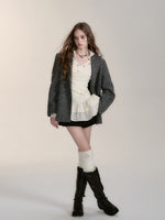 Wool-Blend Hooded Blouse