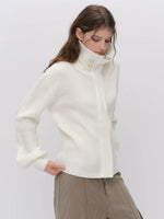 Oversized Toggle Collar Waffle Cardigan