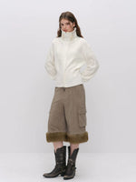Oversized Toggle Collar Waffle Cardigan