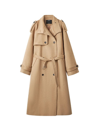 Silk Wool Blend Trench Coat