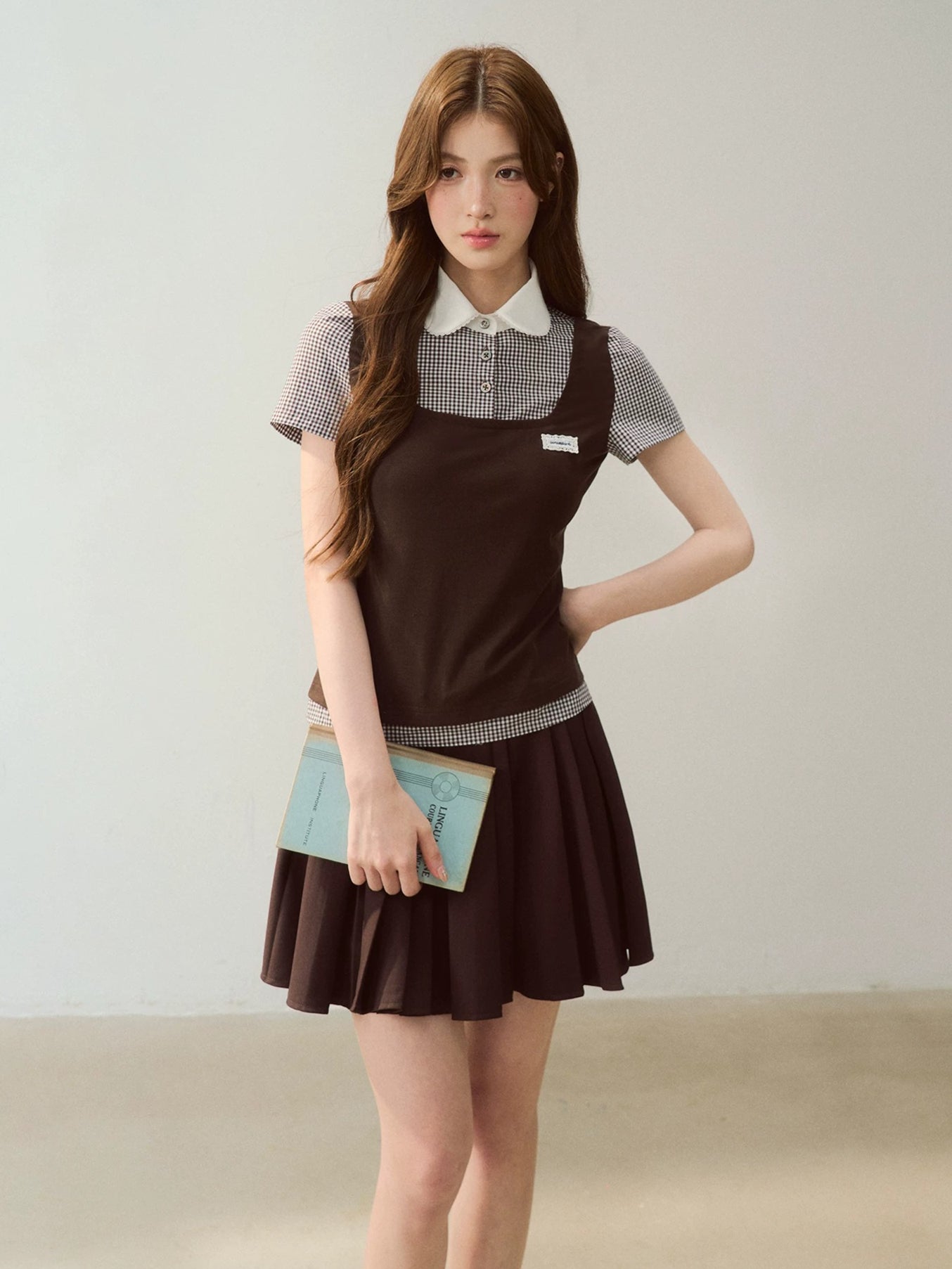 Faux Two-Piece Peter Pan Tee