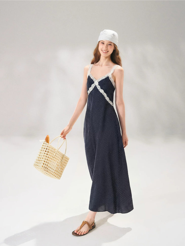 Polka Dot Lace Dress Set