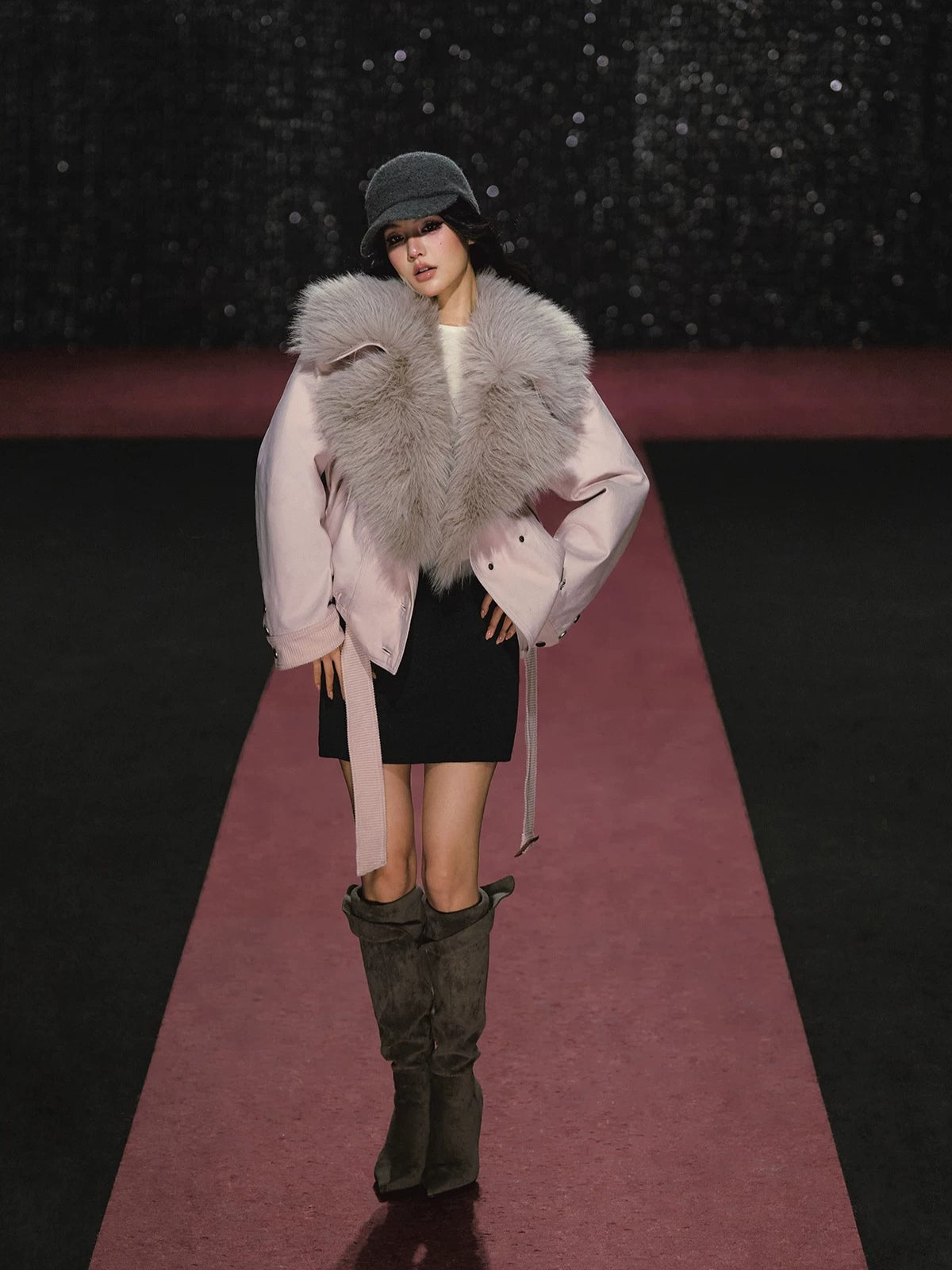 Fur Collar Oversized Jacket