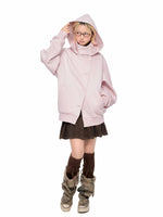 Academy Button Cropped Hoodie