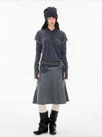 Star Button Layered Henley Top