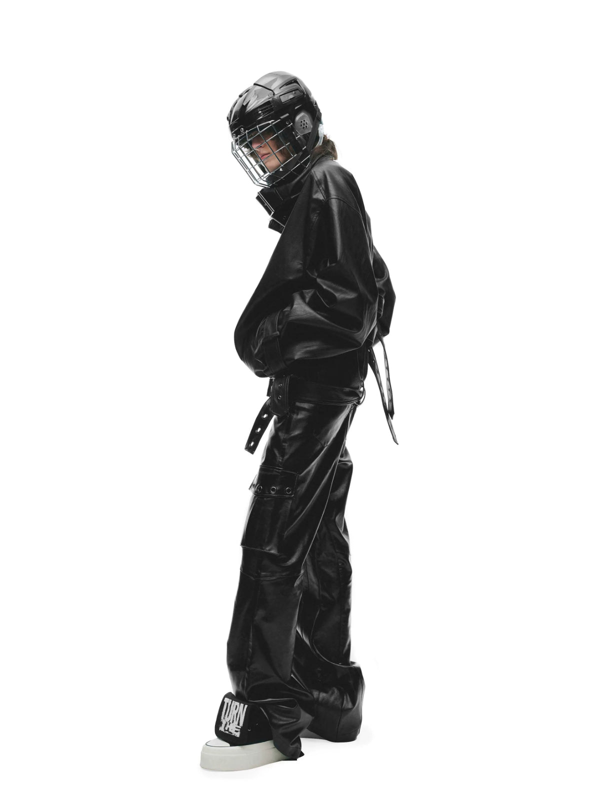 Punk Stand Collar Leather Jacket