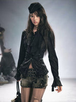 Gothic Ruffle Blouse