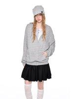 Striped Hooded Long Sleeve Top