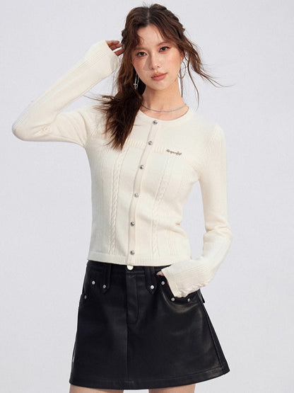 Cable Knit Layered Top