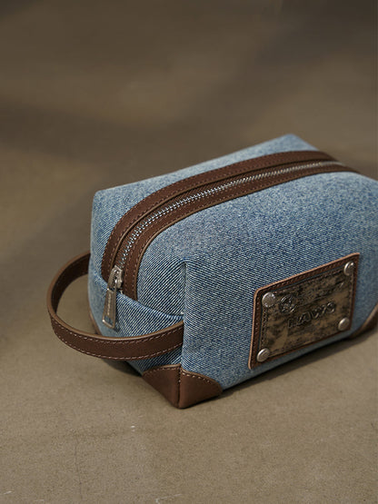Vintage Denim Portable Large-Capacity Bag