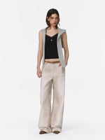 Deer Print Straight Leg Pants