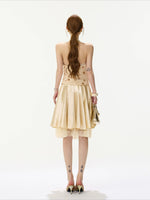 Lace Satin A-Line Skirt