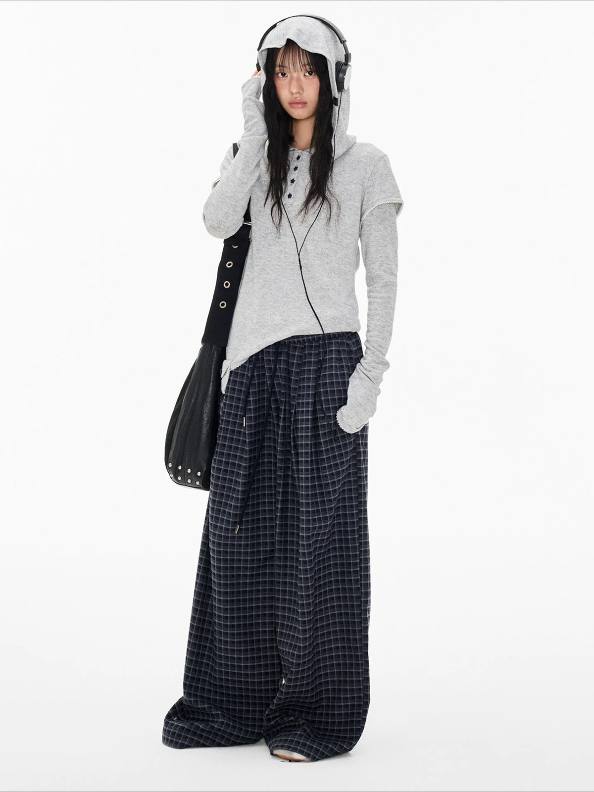 Star Button Layered Henley Top