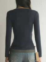 Contrast Layered Top
