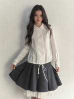 Vintage Doll Collar Double-Breasted Shirt