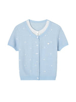 Polka Dot Layered Knit Tee