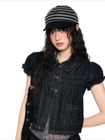 Doll Collar Denim Set