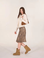 Fox Fur Trim Wool Cardigan
