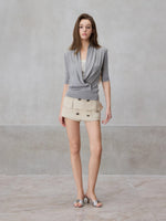 Belted Suede Mini Skirt