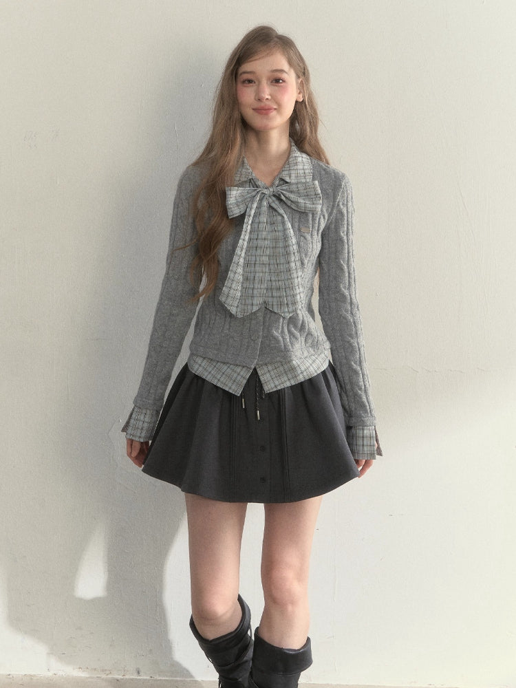 Cable Bow-Tie Splice Sweater