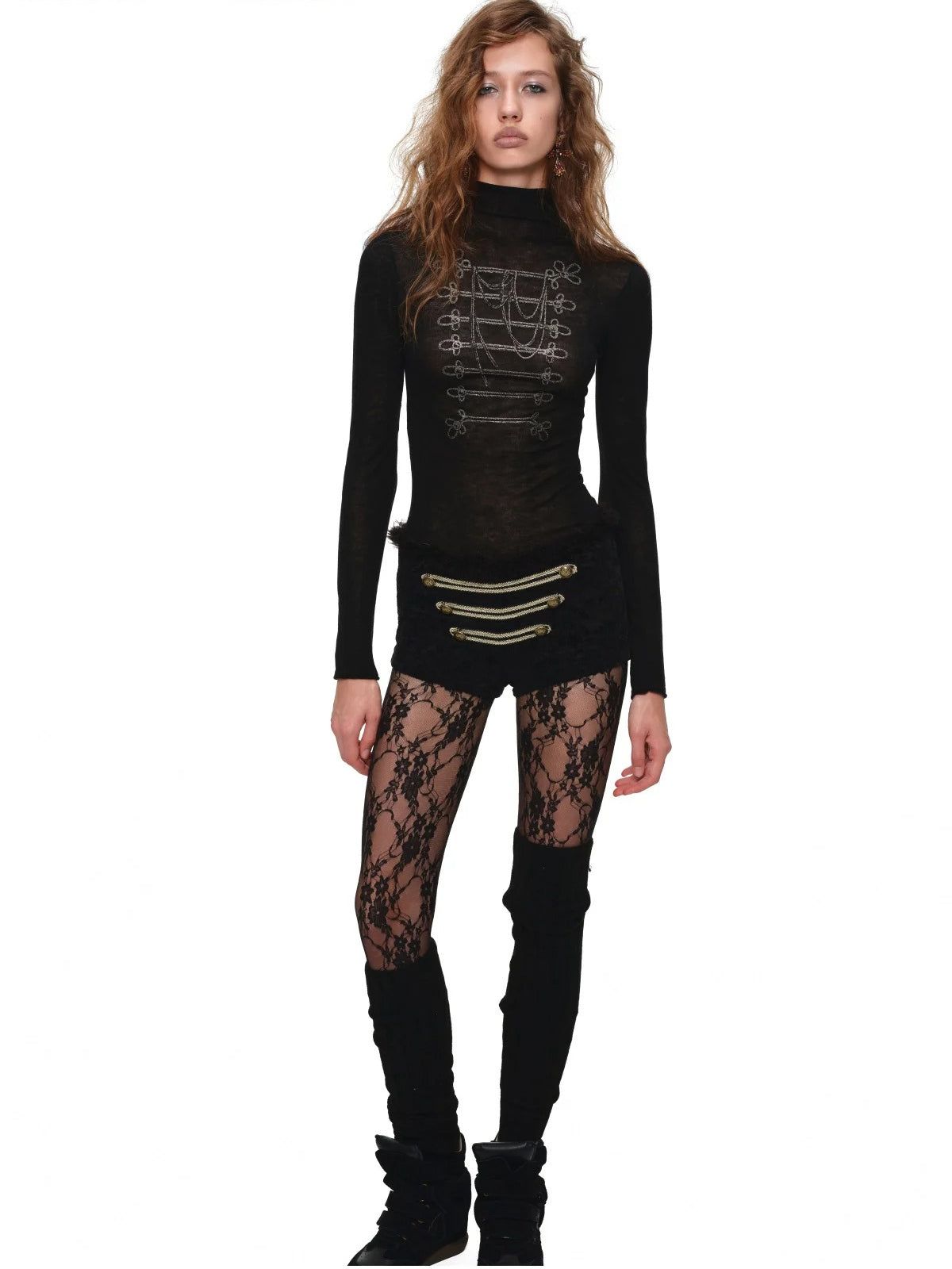 Napoleon Gold Foil Mock Neck Vest