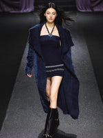 Knit Cardigan Colorblock Dress Set