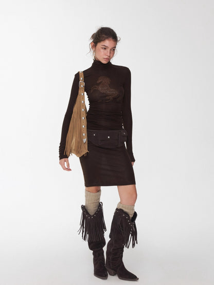 Crystal-Embellished Turtleneck