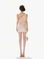 Sequin Embroidered Mini Skirt