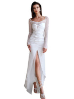 Bowknot Halter Fake Two-piece Dress