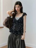 Faux Layer Lace Top