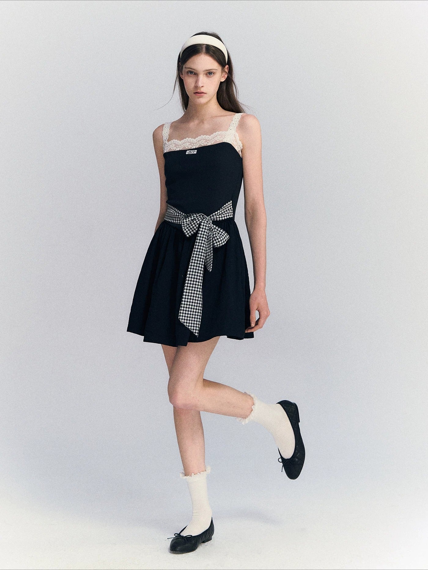 Lace Bow Slip Dress