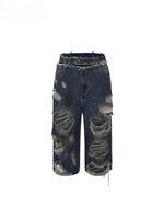 Grunge Distressed Bermuda Shorts