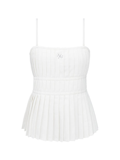 Off-The-Shoulder Backless Waist-Cinching Vest Sling