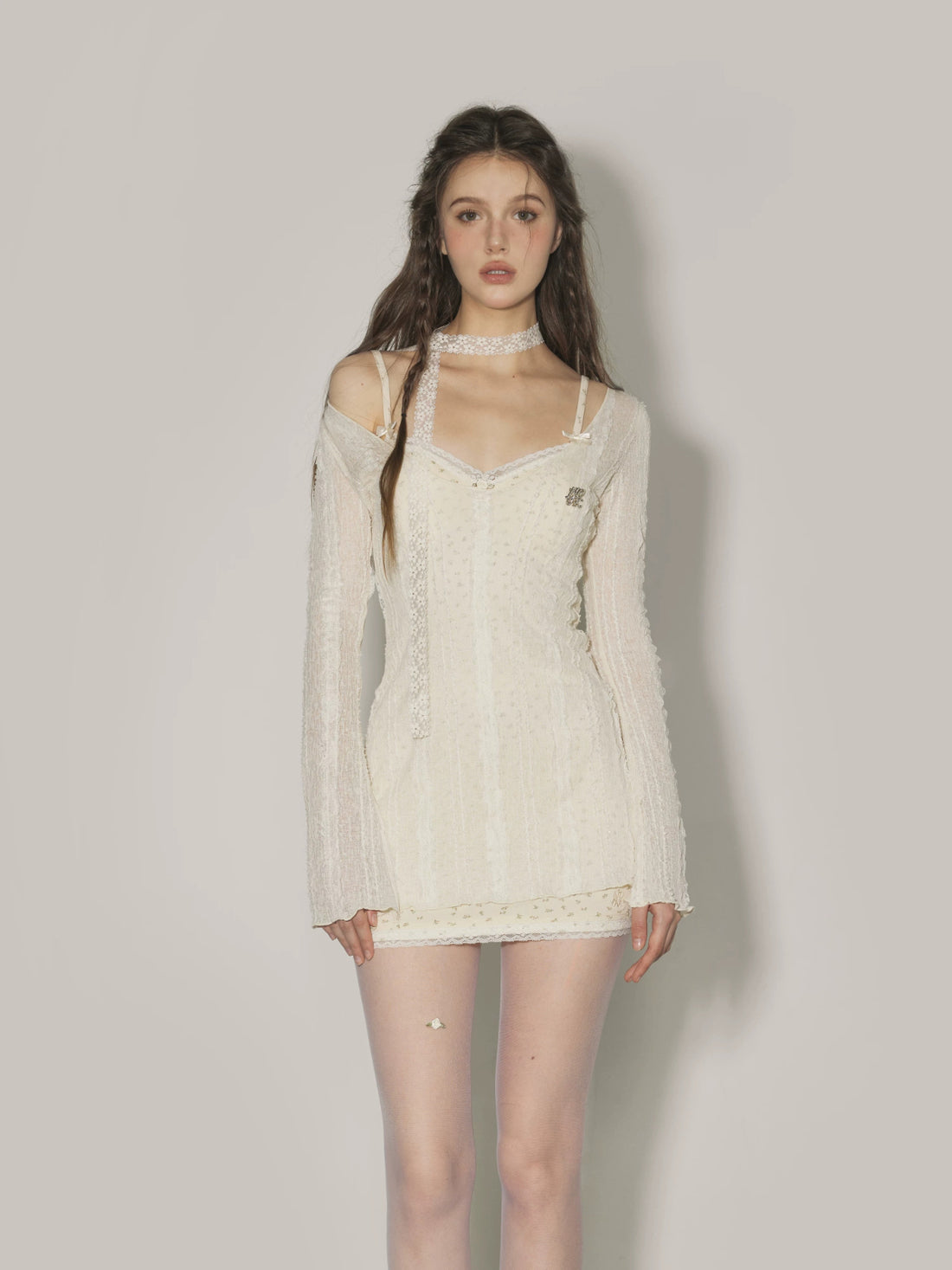 Floral Lace Layered Dress